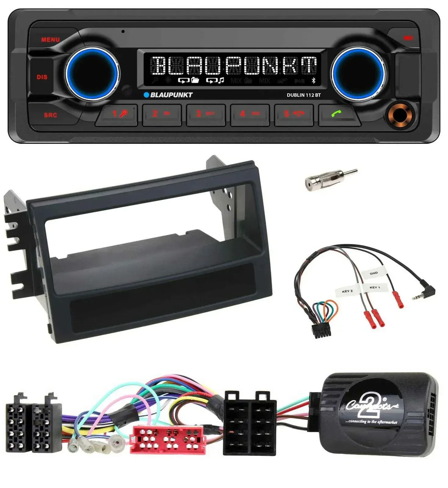 Blaupunkt MP3 Bluetooth USB Lenkrad Autoradio für Kia Soul (2009-2011)