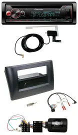 Автомагнитола Pioneer DAB, CD, USB, Bluetooth для Fiat Stilo (2001–2007) черная с поддержкой управления на руле