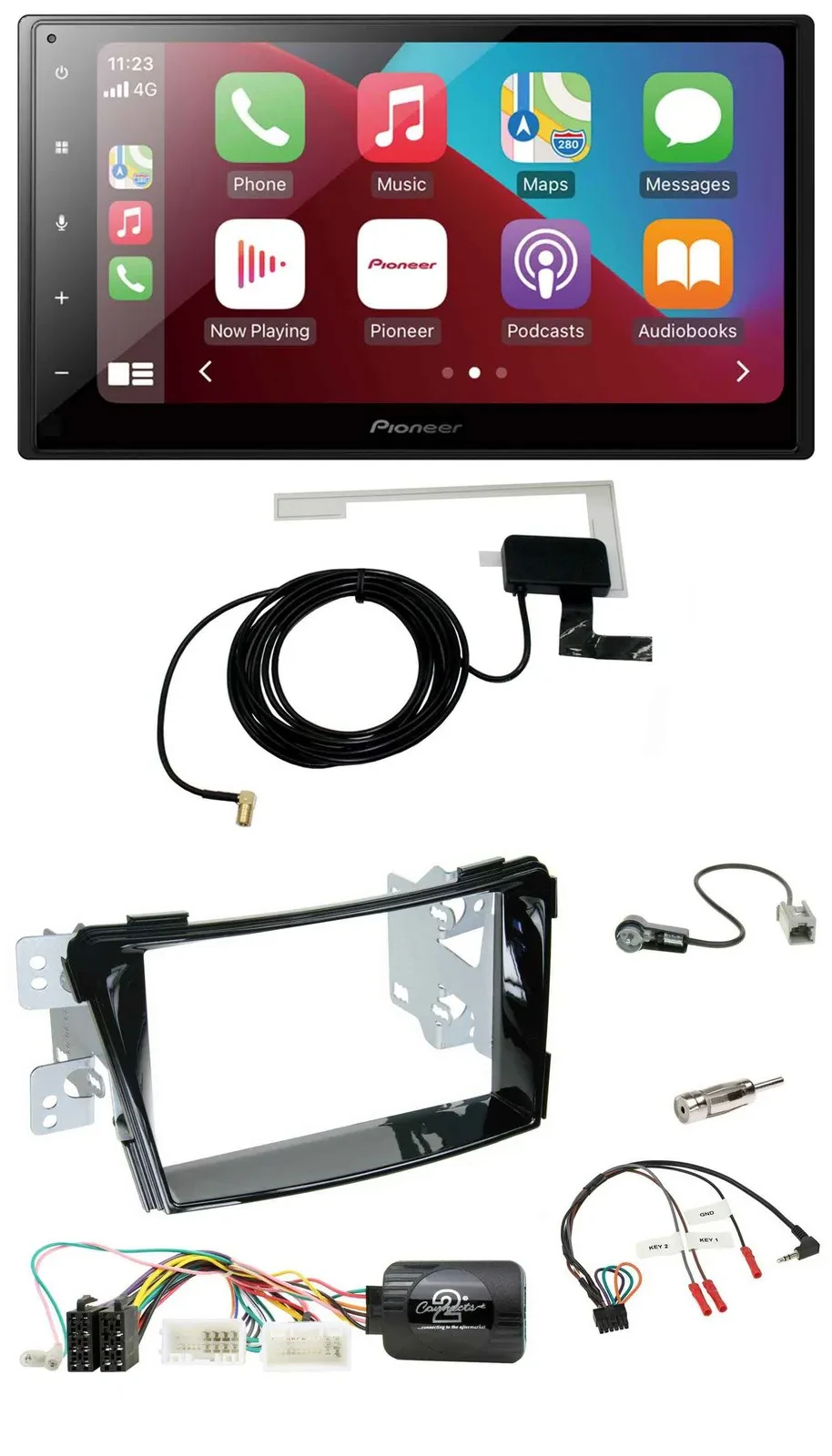 Автомагнитола для Hyundai i40 Pioneer 2DIN, USB, Bluetooth, DAB