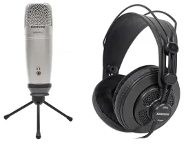 Samson C01U ASMR Recording Streaming USB Microphone Mic Kit w/ Headphones