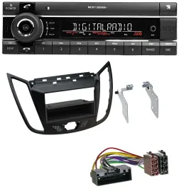 Kienzle Bluetooth MP3 USB DAB Autoradio für Ford C-Max Kuga matt schwarz