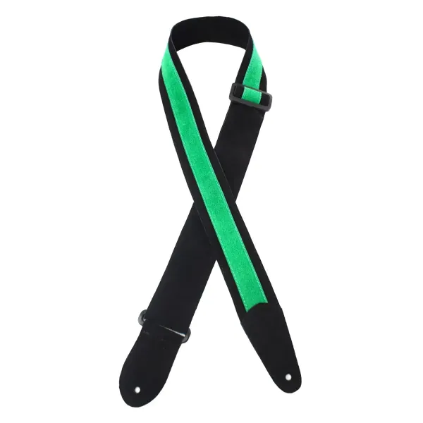 Ремень для гитары Henry Heller HPDS2-04 Black Green Suede