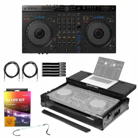 DJ-контроллер с джогом AlphaTheta DDJ-GRV6 Black с аксессуарами