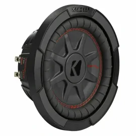 Kicker 8 Inch Dual 600W CompRT 4 Ohm Shallow Slim Car Audio Subwoofer | 48CWRT84