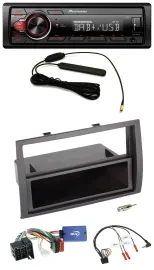 Автомагнитола Pioneer 1-DIN DAB, USB, MP3 для Fiat Ducato 2008–2011, черная