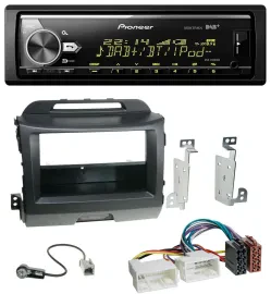 Автомагнитола для Kia Sportage 3 (SL) 2010–2015 Pioneer Bluetooth USB DAB MP3 черный