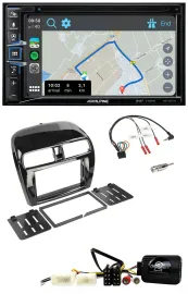 Alpine DAB TMC Bluetooth 2DIN USB Lenkrad Navigation für Mitsubishi Mirage Space