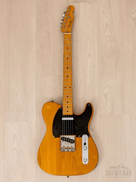 Электрогитара Fender 1952 Telecaster TL52-75 Order Made SS Butterscotch w/gigbag Japan 1987