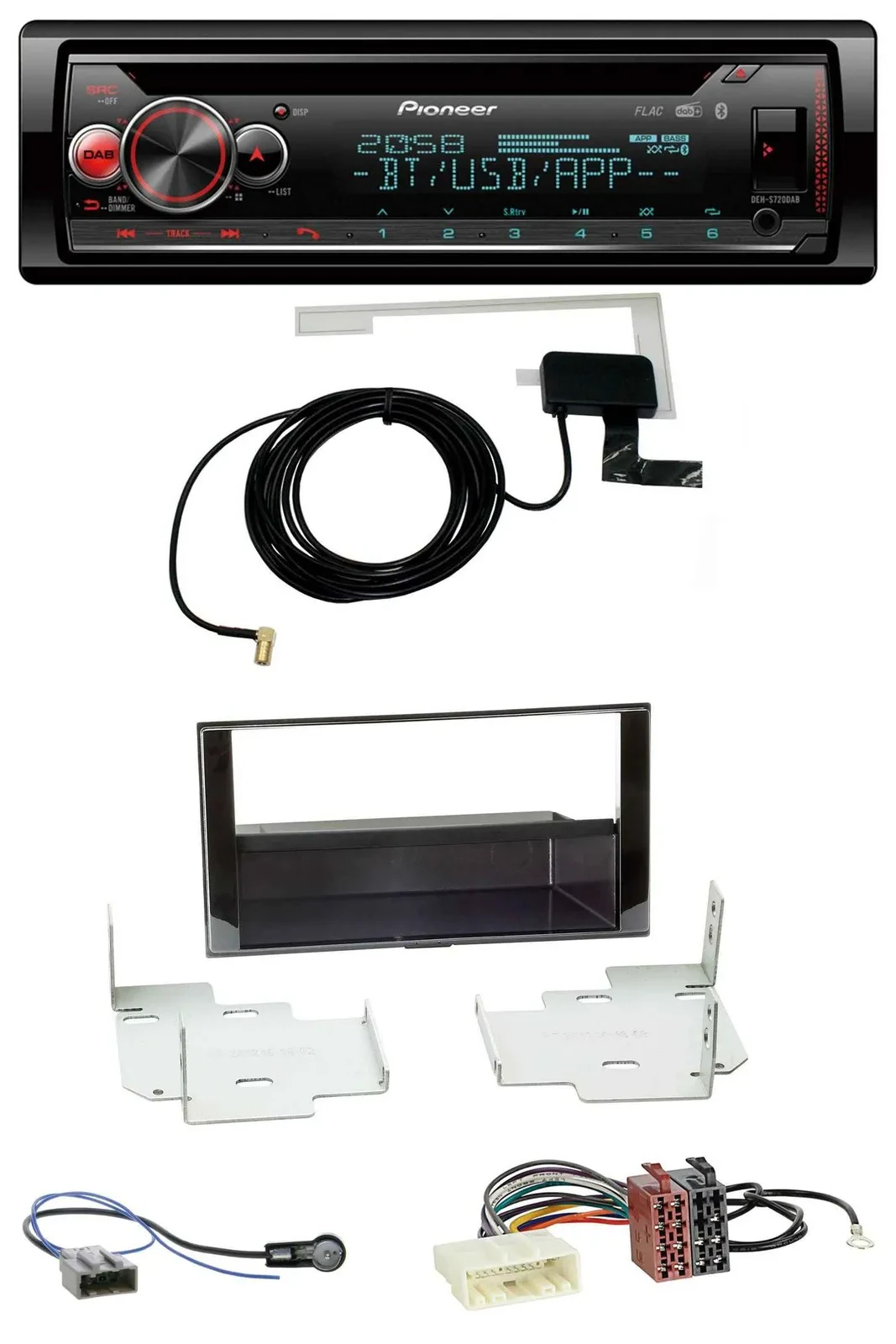 Pioneer DAB CD MP3 USB Bluetooth Autoradio für Nissan Micra, Note (ab 2013)