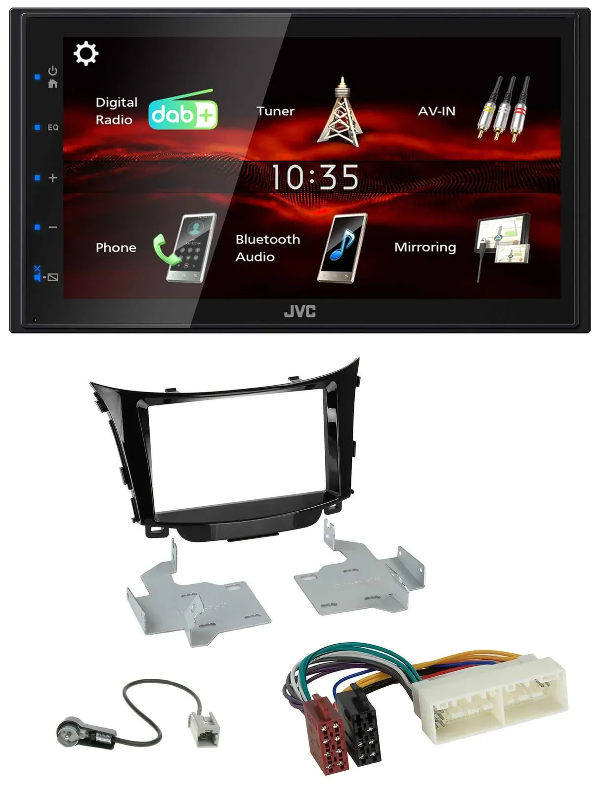 JVC USB Bluetooth MP3 DAB 2DIN Autoradio für Hyundai I30 (ab 2017)
