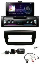 Автомагнитола Pioneer для Fiat Doblo 2012–2015, USB, Bluetooth, DAB, поддержка управления на руле, черная