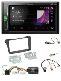 Автомагнитола Pioneer 2DIN, DAB, USB, Bluetooth, для Hyundai i40 (VF), черный