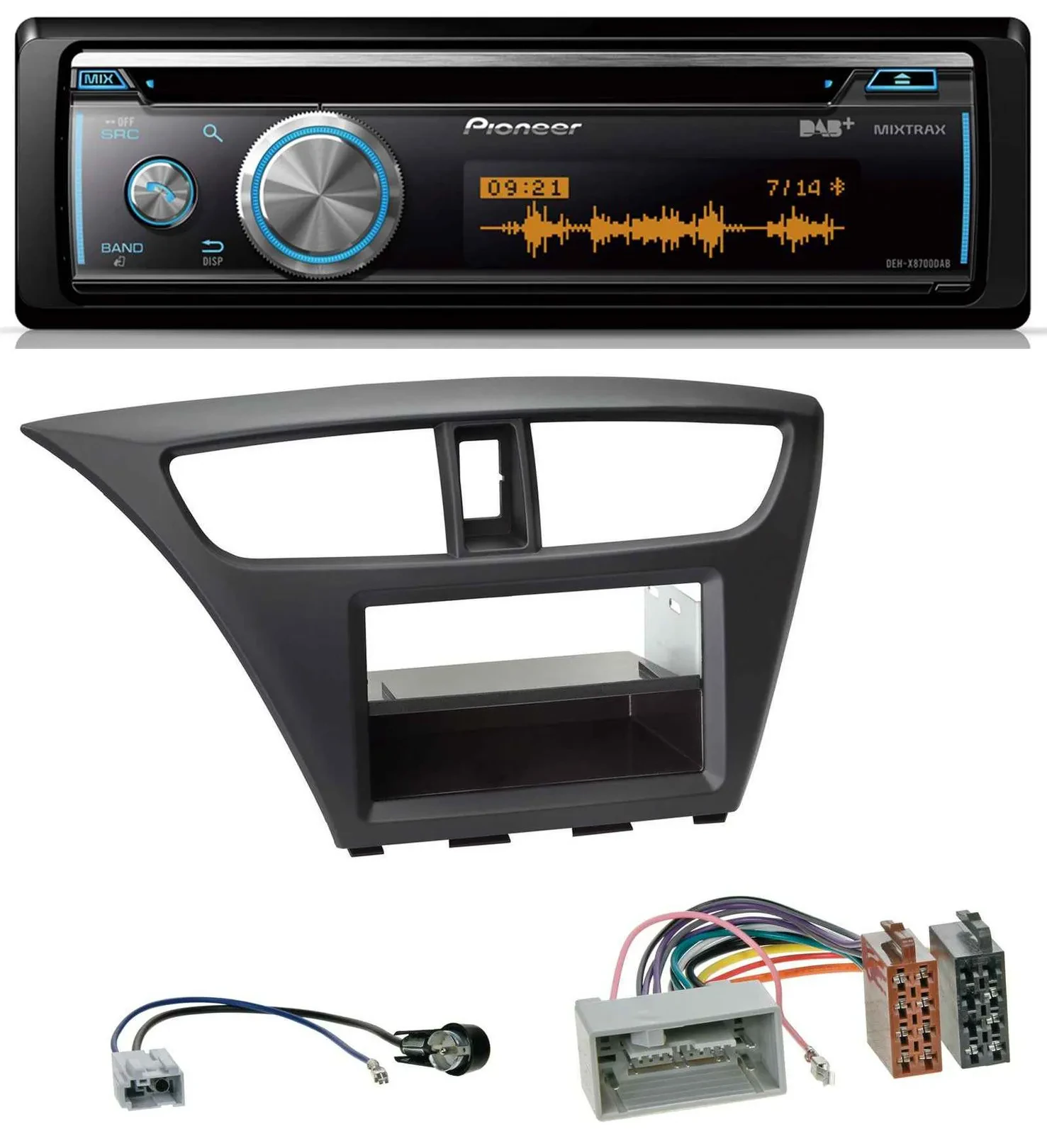 Автомагнитола для Honda Civic (с 2012) Pioneer MP3, DAB, USB, CD, Bluetooth