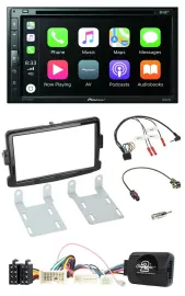 Pioneer DVD 2DIN Lenkrad DAB Bluetooth USB Autoradio für Dacia ab 2012 piano sch