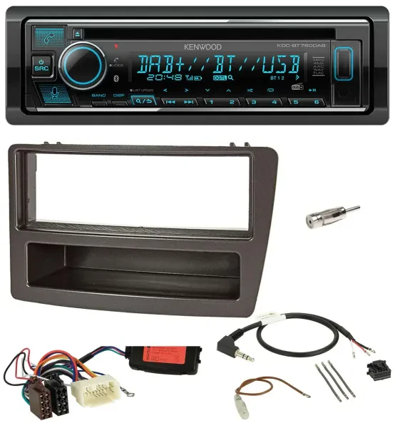 Kenwood Lenkrad Bluetooth DAB USB CD Autoradio für Honda Civic 04-06 anthrazit