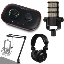 Внешняя звуковая карта для подкаста Focusrite Vocaster One (набор)