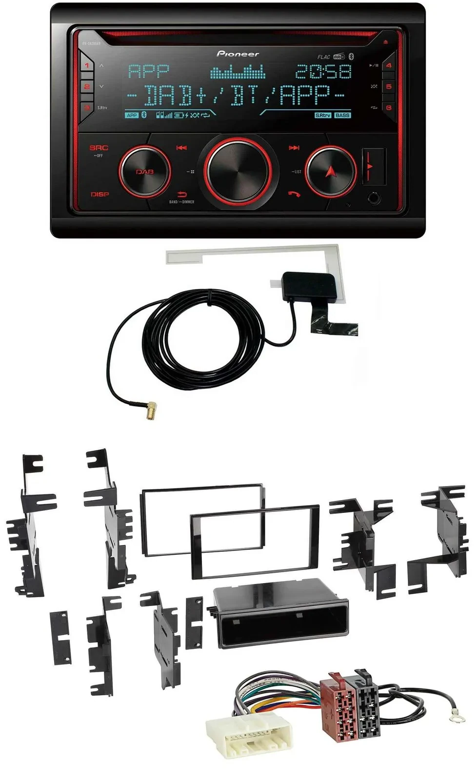 Pioneer 2DIN MP3 DAB USB CD Bluetooth Autoradio für Nissan Versa ab 07 Xterra ab