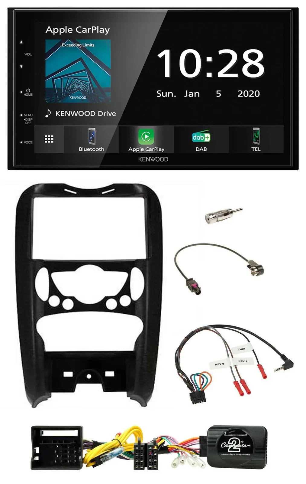 Kenwood Bluetooth Lenkrad DAB USB 2DIN Autoradio für Mini Cooper 2006-2014