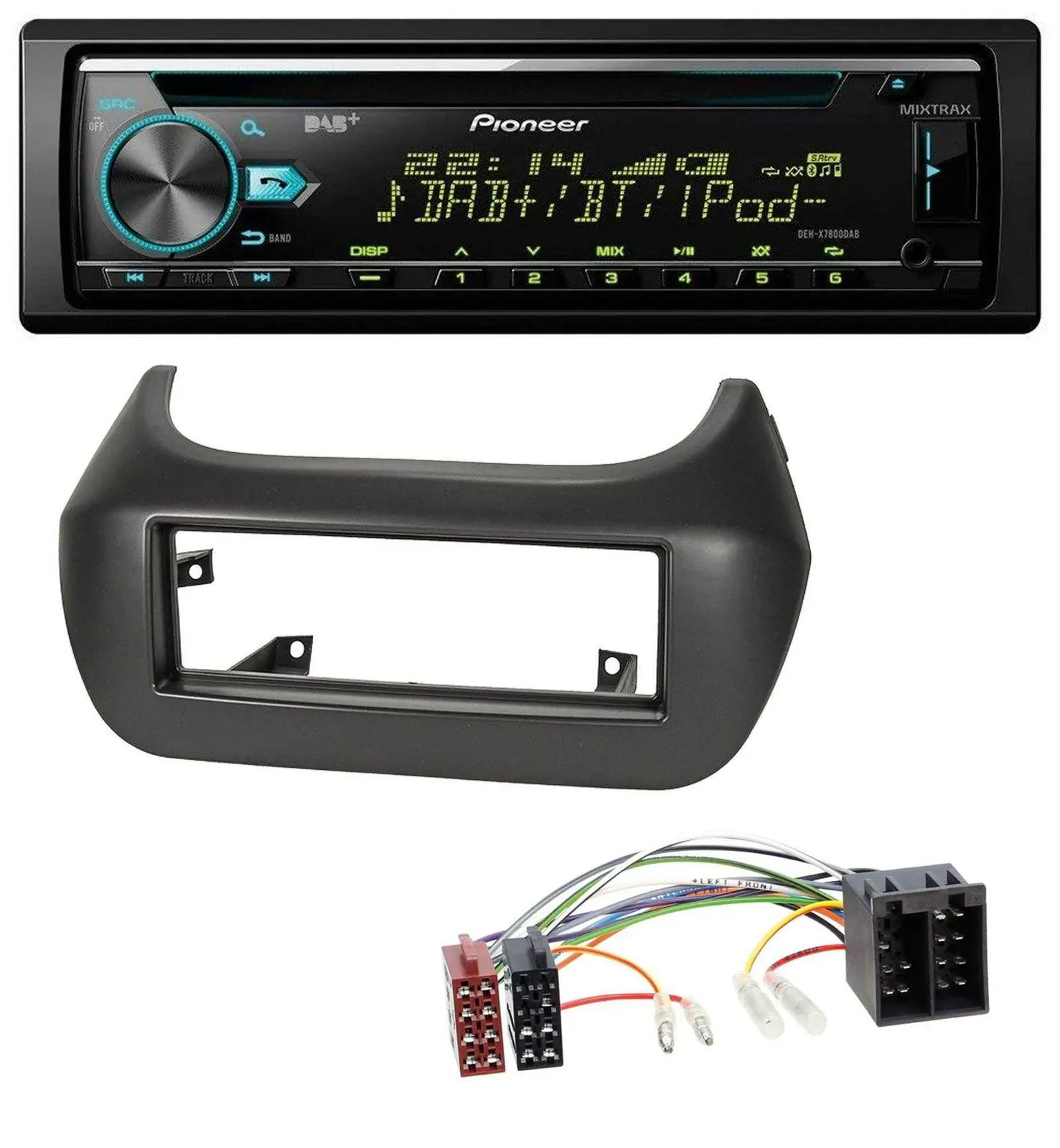 Pioneer DAB MP3 CD USB Bluetooth Autoradio für Fiat Fiorino Qubo Citroen Nemo Pe