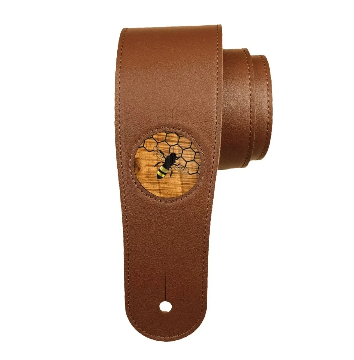 Ремень для гитары Thalia TH-SBRPB-HK Brown Leather Hawaiian Koa Save The Bees