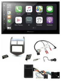 Автомагнитола Pioneer 2DIN Bluetooth DAB USB для Chevrolet Aveo (с 2011), темная