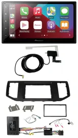 Pioneer USB Bluetooth DAB Lenkrad 2DIN Autoradio für VW Crafter MAN TGE Infoadap