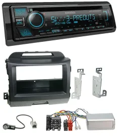 Kenwood Bluetooth USB CD Lenkrad DAB Autoradio für Kia Sportage 3 10-15 schwarz