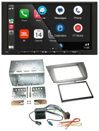 JBL USB 2DIN MP3 Bluetooth AUX Autoradio für Seat Altea Altea XL Toledo anthrazi