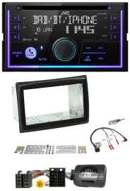 Автомагнитола для Renault Megane II (2005–2008) JVC 2 DIN, DAB, Bluetooth, USB, CD