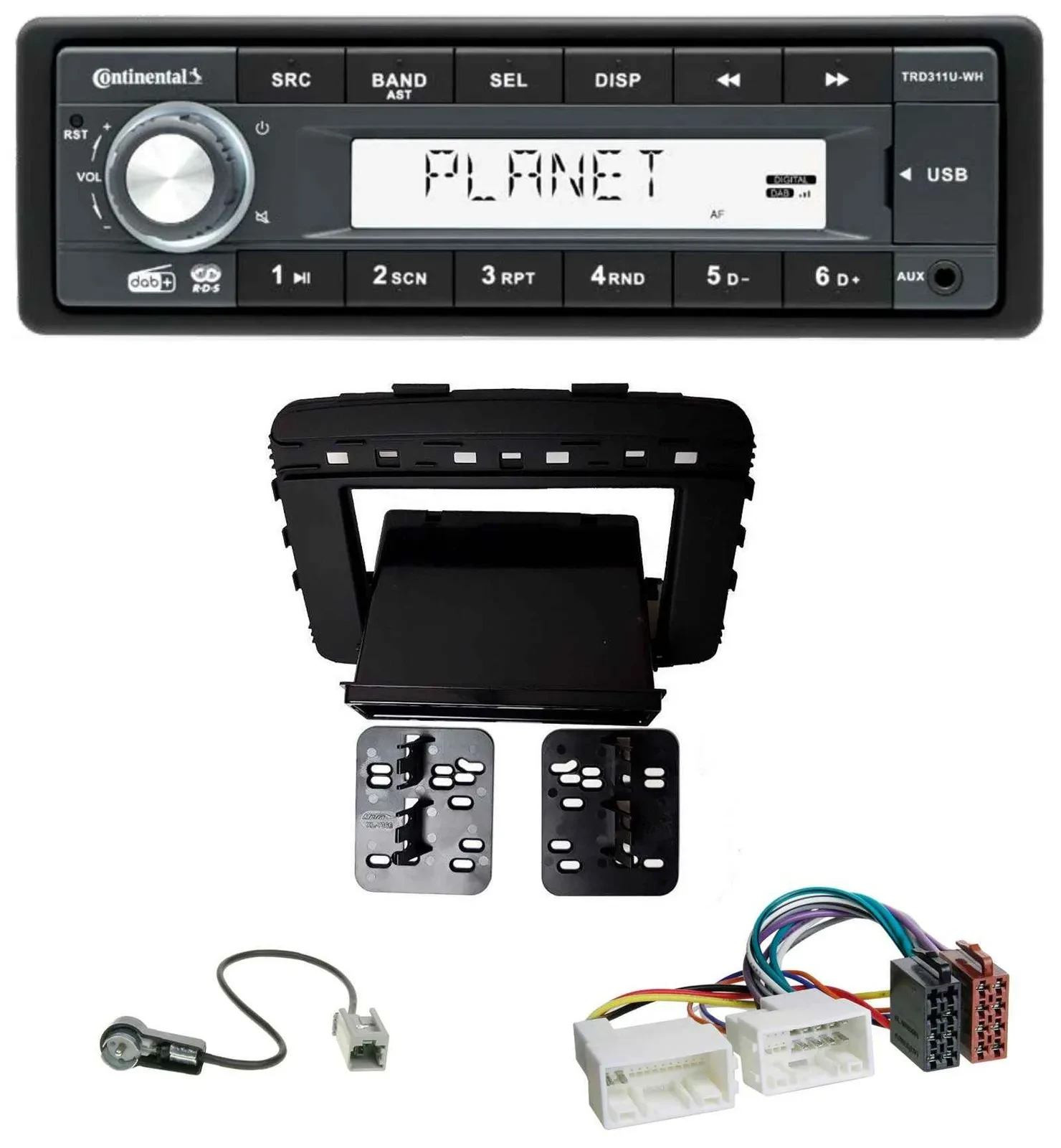 Continental MP3 AUX USB DAB 1DIN Autoradio für Kia Sorento (UM, ab 03/2015)