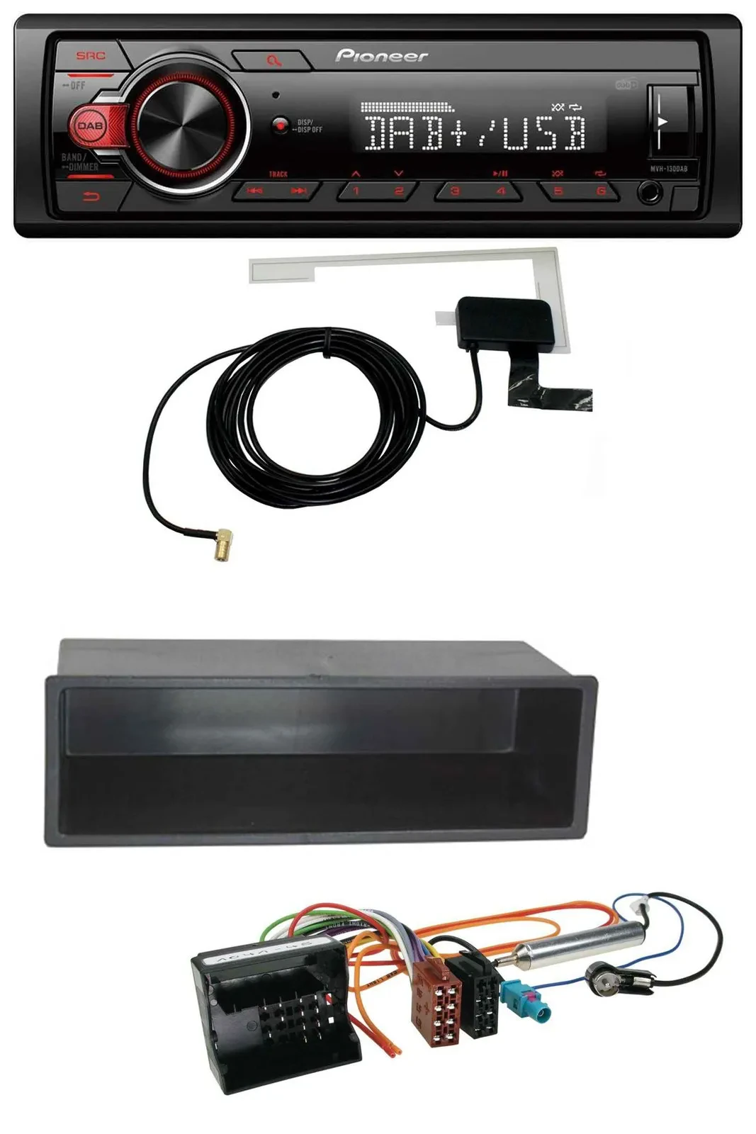 Pioneer 1DIN MP3 DAB USB AUX Autoradio für Peugeot 207 307 Expert Partner