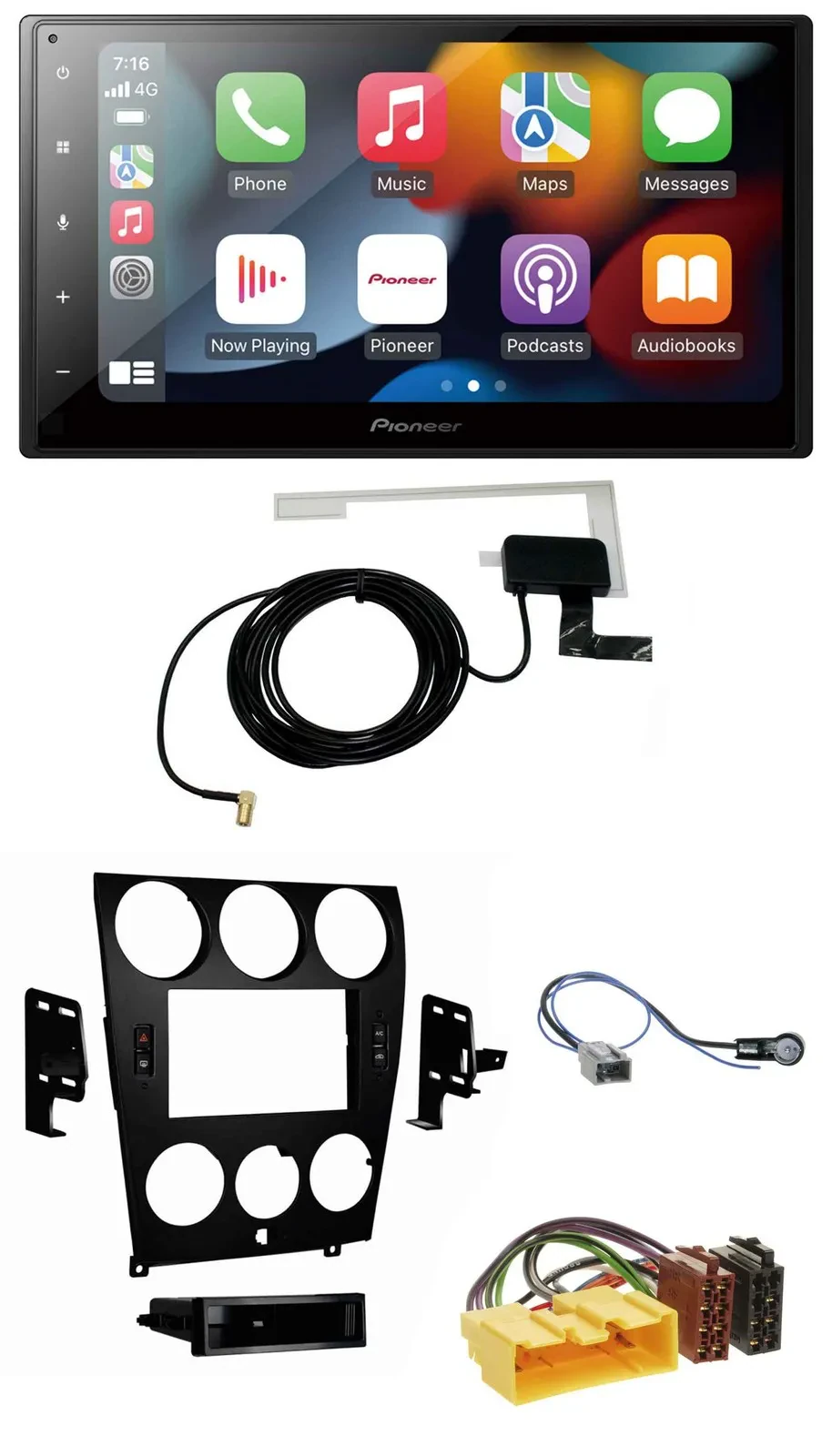 Pioneer MP3 USB Bluetooth DAB 2DIN Autoradio für Mazda 6 (2006-2008)