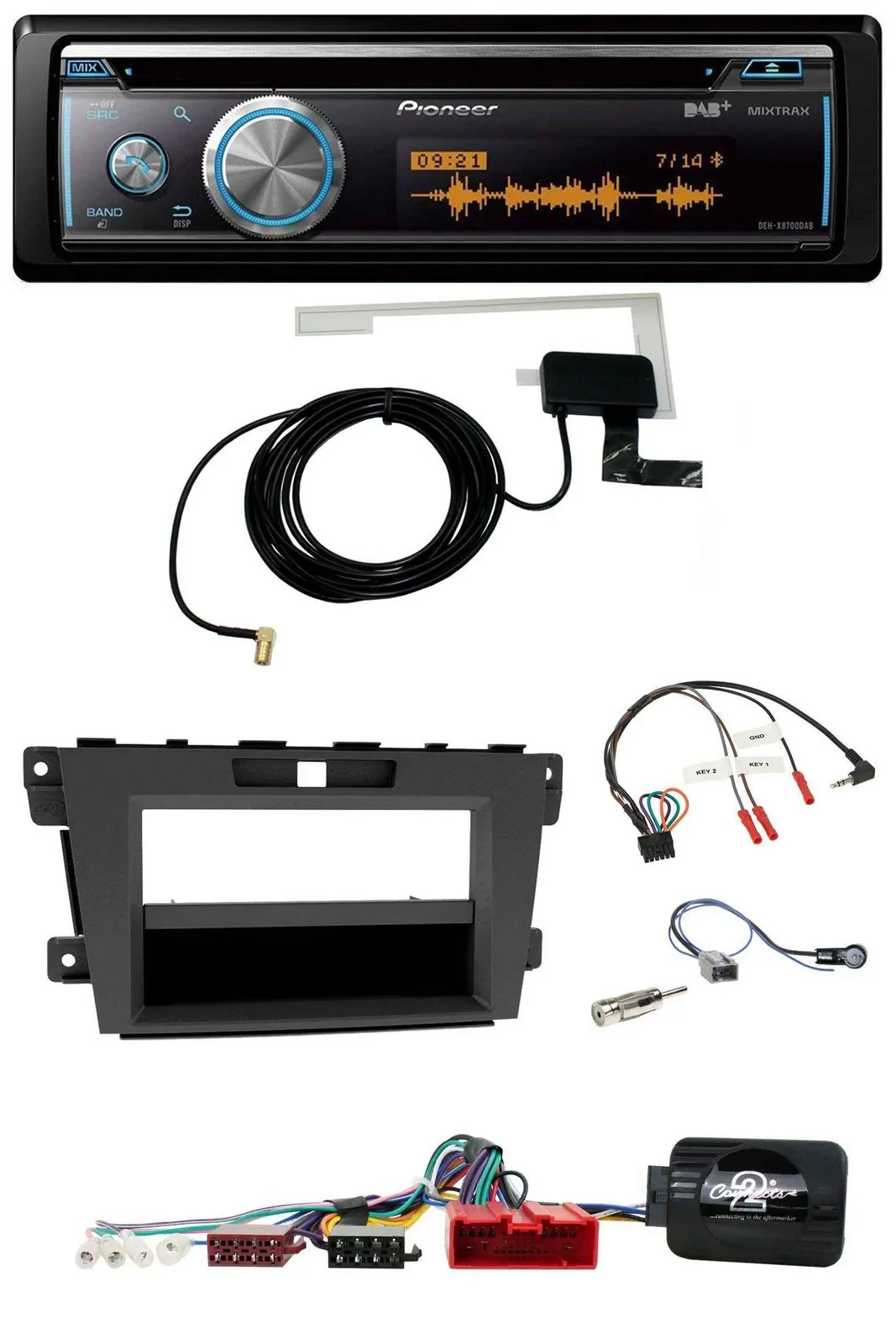 Pioneer Bluetooth DAB Lenkrad USB CD Autoradio für Mazda CX-7 2009-2013