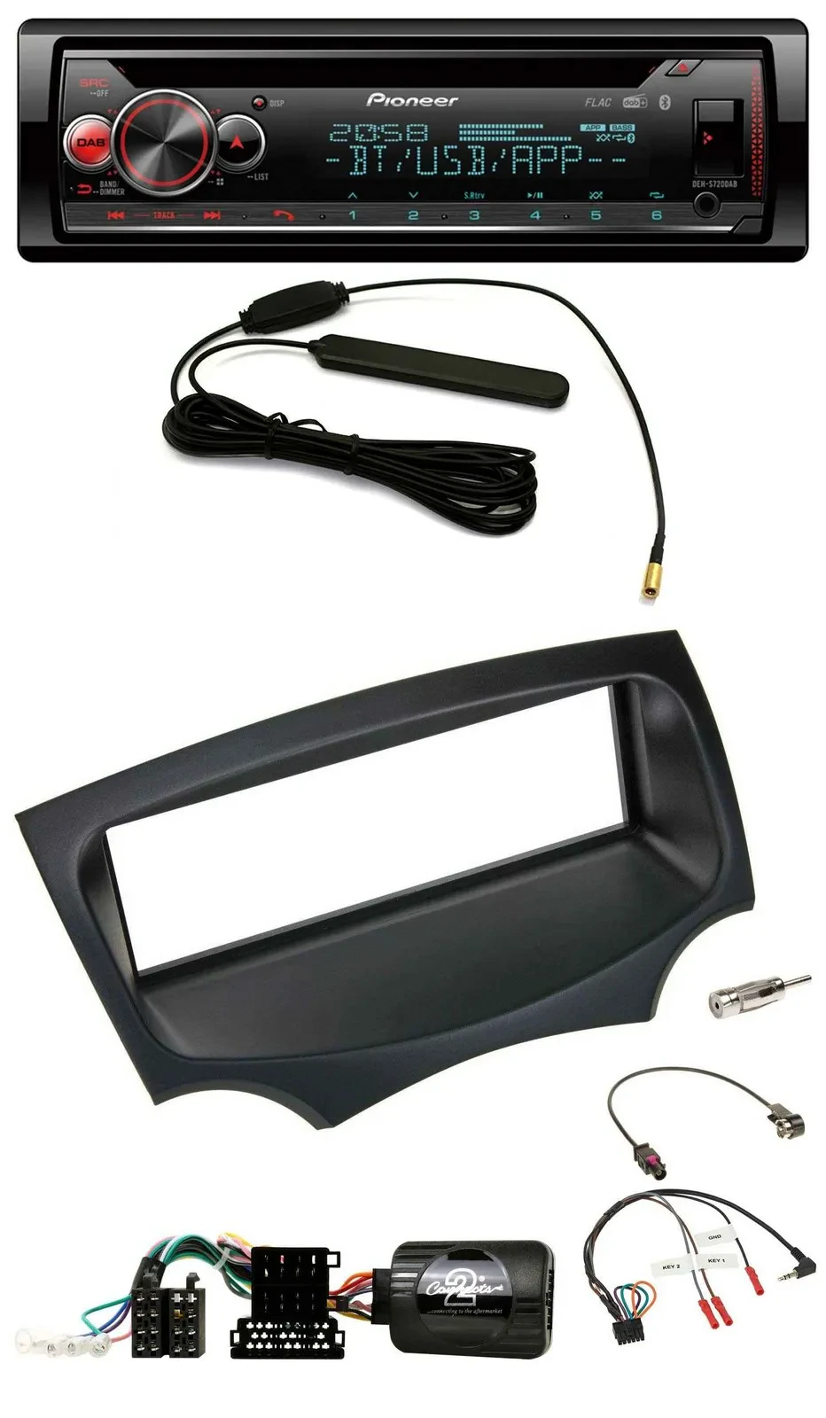 Автомагнитола Pioneer USB, Bluetooth, DAB, CD, совместимая с Ford Ka RU8 (2008–2017)