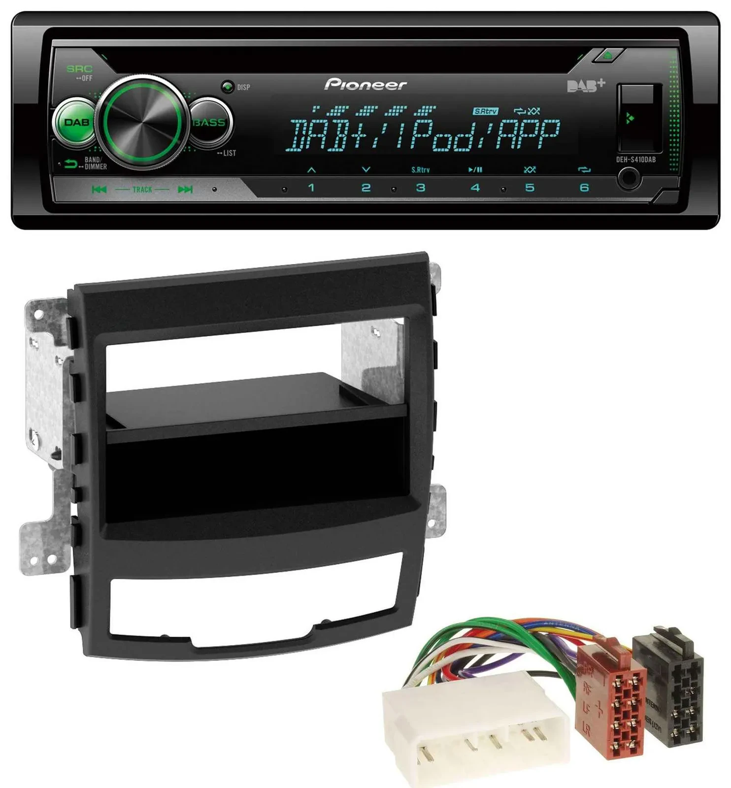 Pioneer USB MP3 DAB AUX CD Autoradio für SsangYong Korando CK 2010-2013
