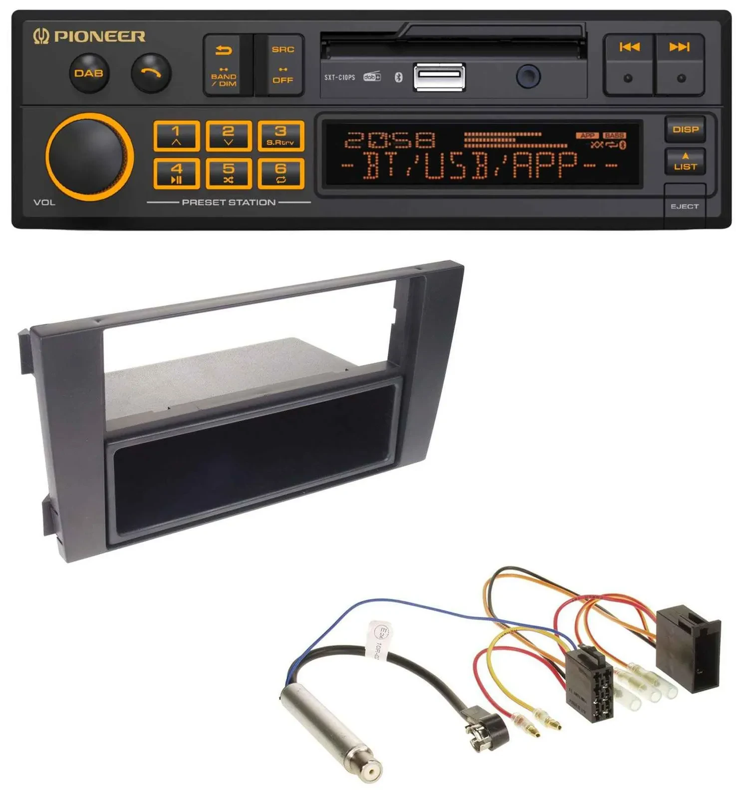 Pioneer DAB MP3 USB Bluetooth Autoradio für Audi A6 C5 2001-2005 Symphony ISO
