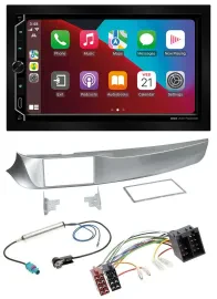 ESX 2DIN DAB USB MP3 Bluetooth Autoradio für Alfa Giulietta 05/2010-10/2013 silb