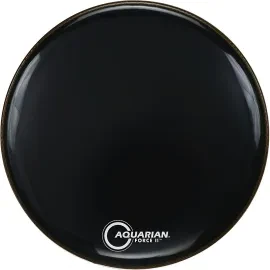 Aquarian Force II Resonant Bass Drum Head Black 20 in.