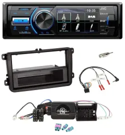 JVC Bluetooth Lenkrad USB DAB Autoradio für VW Passat Polo Scirocco Sharan Tigua