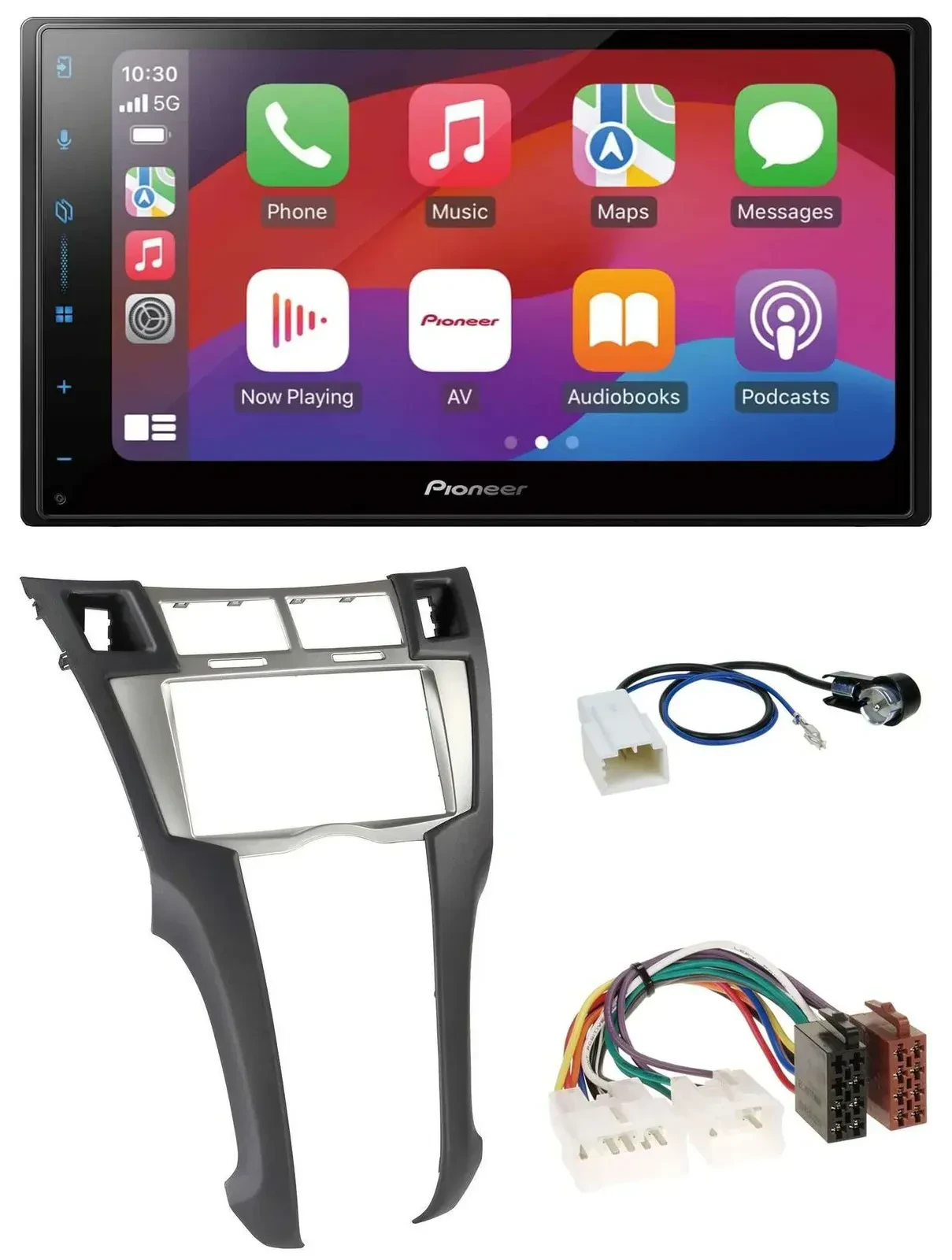 Автомагнитола для Toyota Yaris (2007–2011) Pioneer 2-DIN, DAB, USB, MP3, Bluetooth