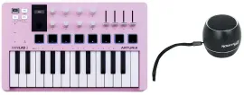 MIDI-контроллер клавишный Arturia MiniLab 3 Rose Quartz (набор) с портативной Bluetooth-колонкой RPB2, черный