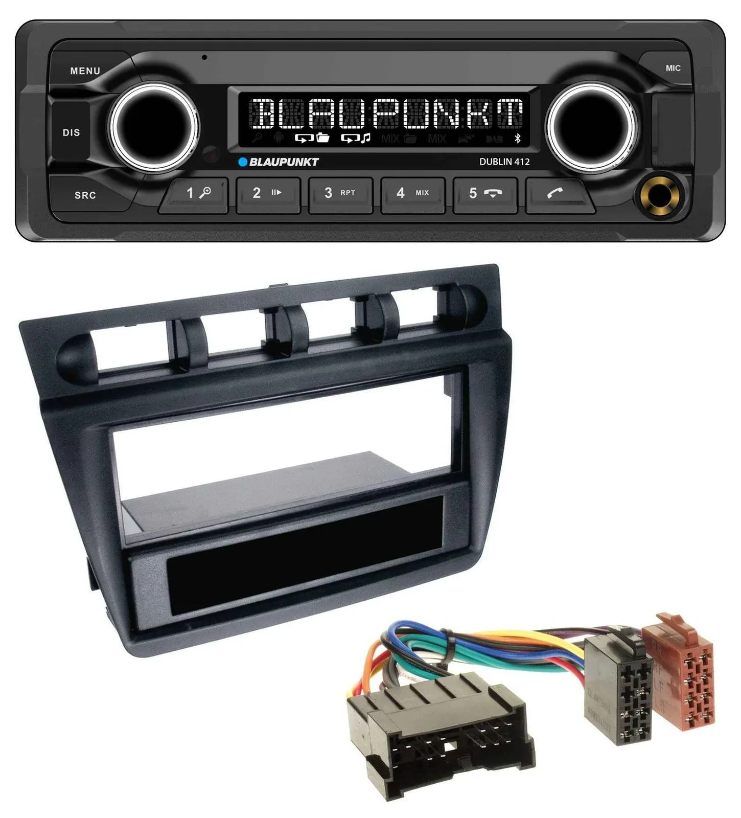 Blaupunkt MP3 Bluetooth USB AUX Autoradio für Kia Picanto (ab 2006) - schwarz