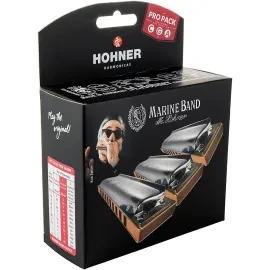 Hohner Marine Band Harmonica 3 Pack Keys Of C, G, A