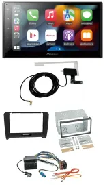Pioneer MP3 USB Bluetooth DAB 2DIN Autoradio für Audi TT (06-14) Quadlock