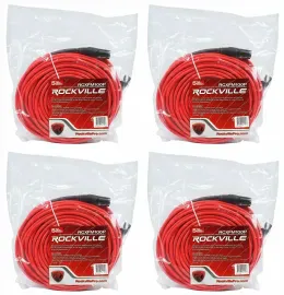 Микрофонный кабель Rockville RCXFM100P-R Red 30.5 м (4 штуки)