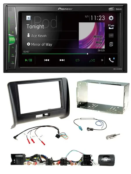 Pioneer 2DIN Lenkrad DAB USB Bluetooth Autoradio für Audi TT 2006-2014
