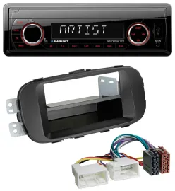 Blaupunkt SD USB 1DIN MP3 AUX Autoradio für Kia Soul (PS ab 2014) schwarz