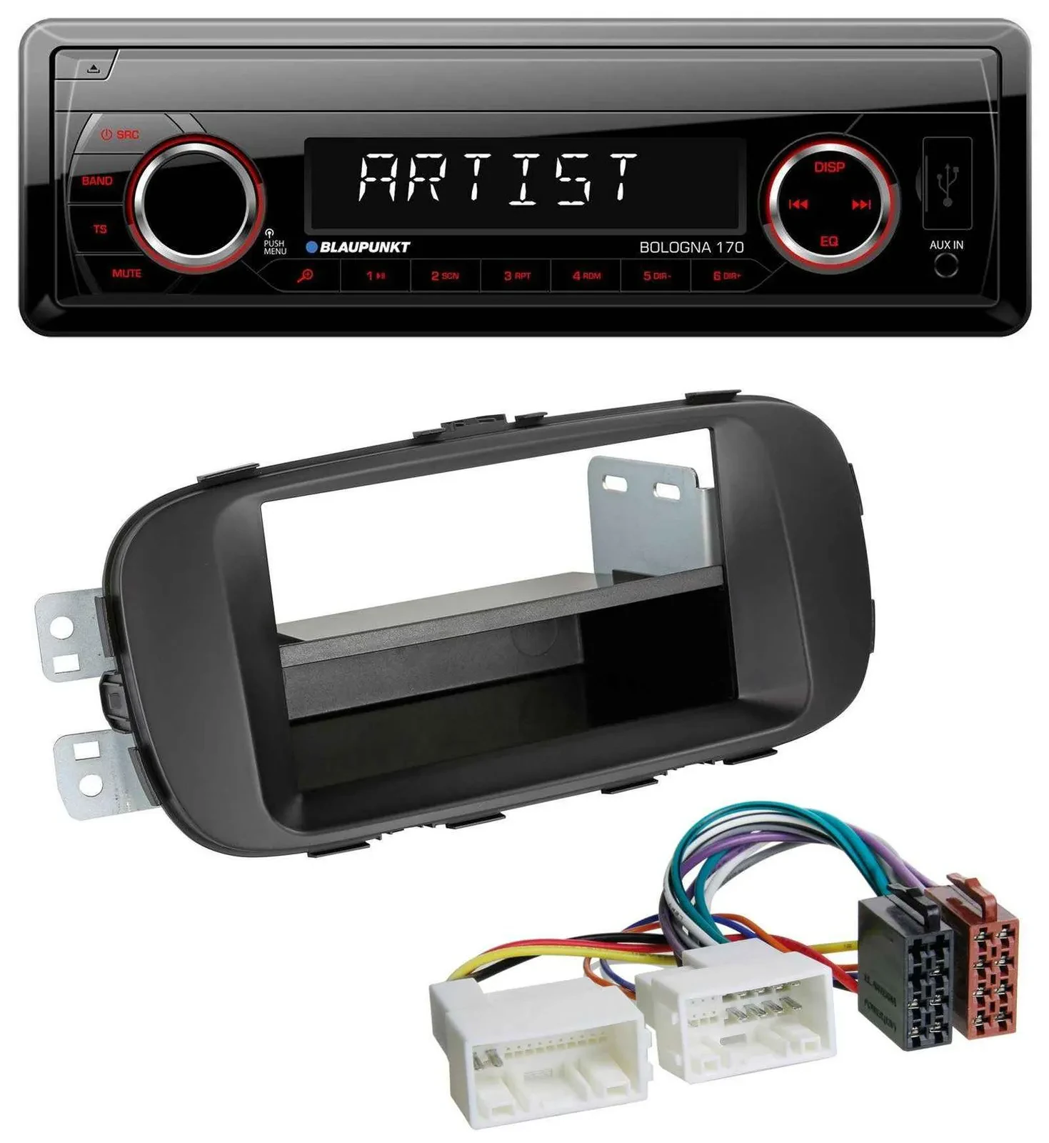 Blaupunkt SD USB 1DIN MP3 AUX Autoradio für Kia Soul (PS ab 2014) schwarz