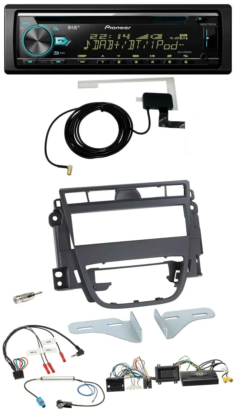 Pioneer MP3 Lenkrad CD USB DAB Autoradio für Opel Meriva B ab 2010