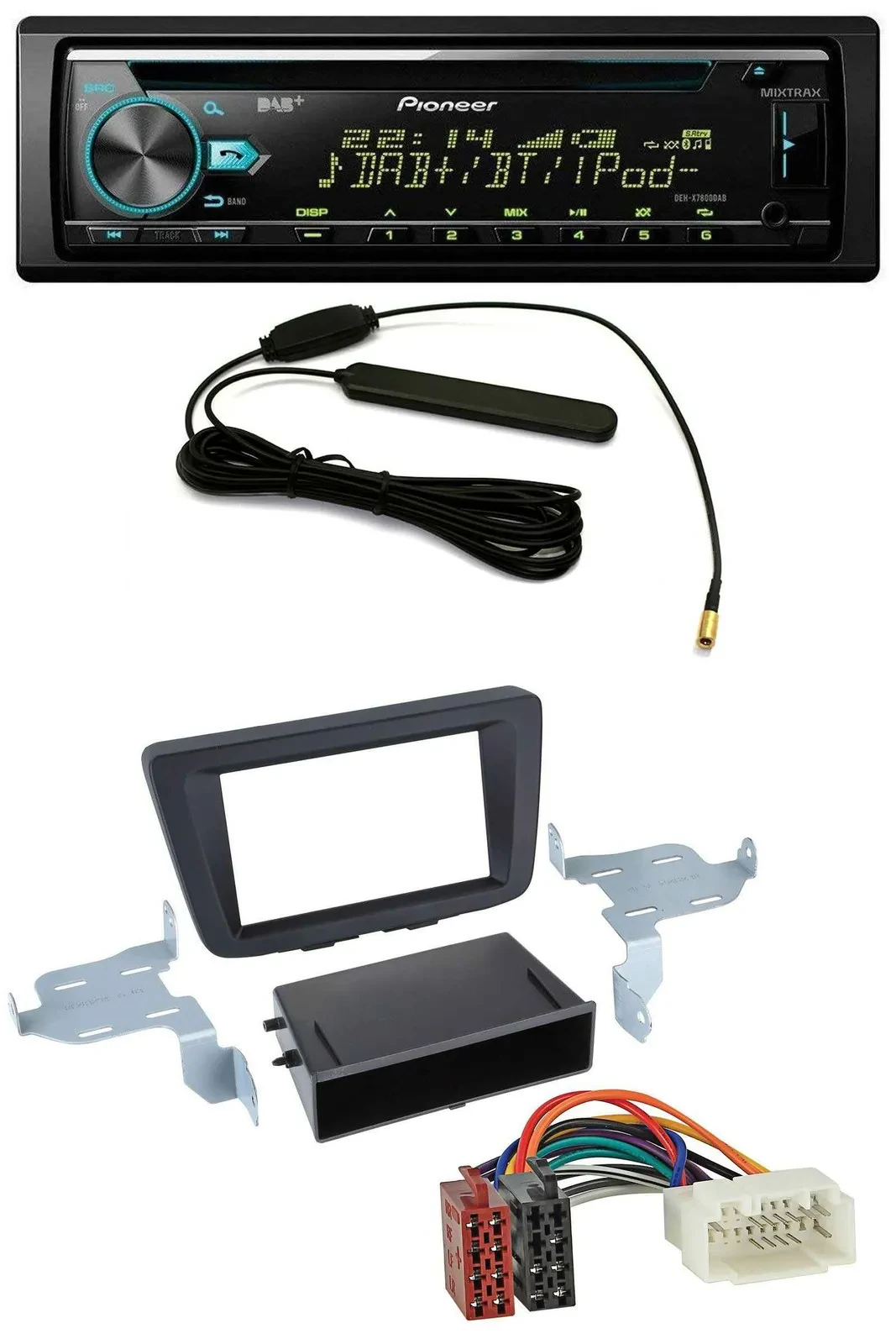 Pioneer CD MP3 AUX DAB USB Autoradio für Suzuki Baleno (EW, ab 2016)